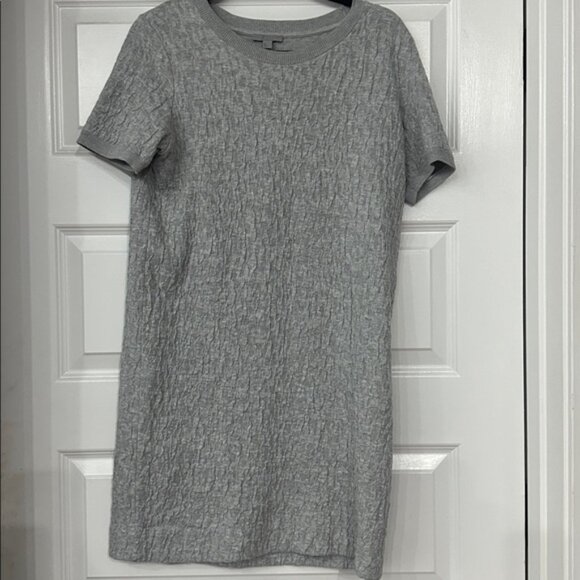 COS‎ Women's Light Gray Short Sleeves Casual Textured Mini Dress Size Small - Picture 4 of 8